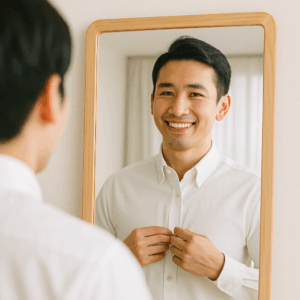 身だしなみにも自信が溢れている男性